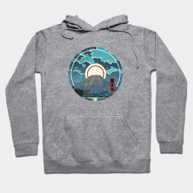 Mt. Fuji Moon Hoodie by robotface